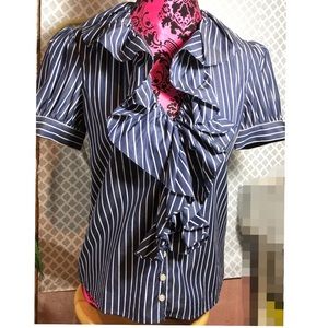 Lauren Ralph Lauren Striped Blouse Size 4